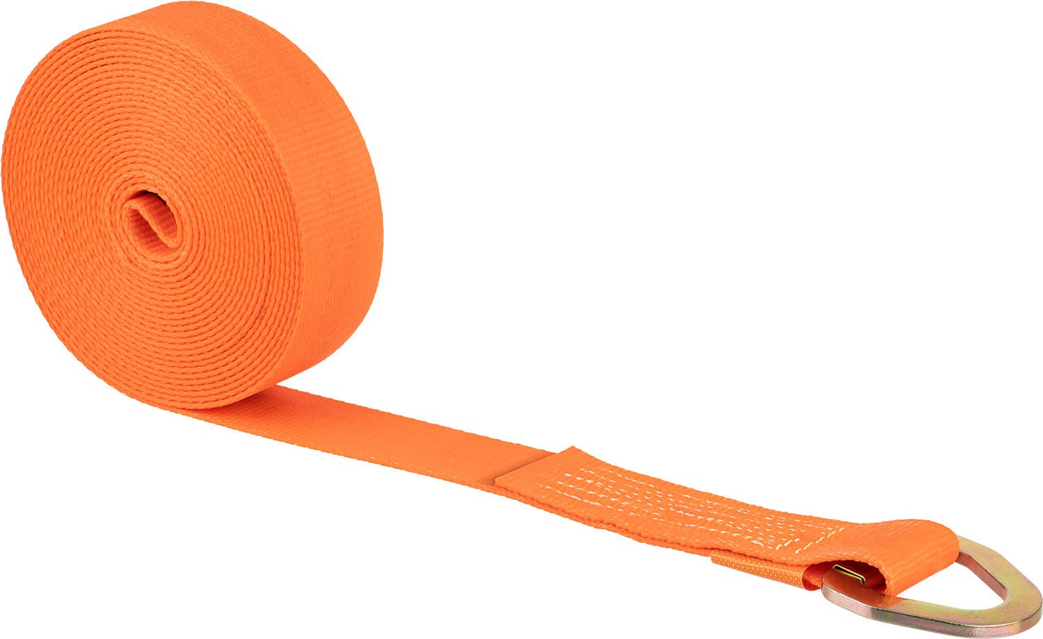 PVC Emdirilmiş Polyester Kumaş Dokuma, Halka-Düz Uç, 2 inç Genişlik, 30 Fit Uzunluk