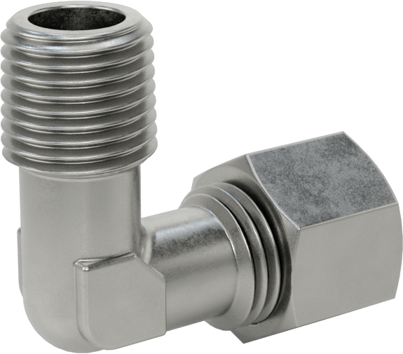 Yüksek Basınçlı Sıkıştırma Bağlantı Elemanı, 90 Derece Dirsek Adaptörü, 6 mm Boru Dış Çapı x 1/4 BSPT