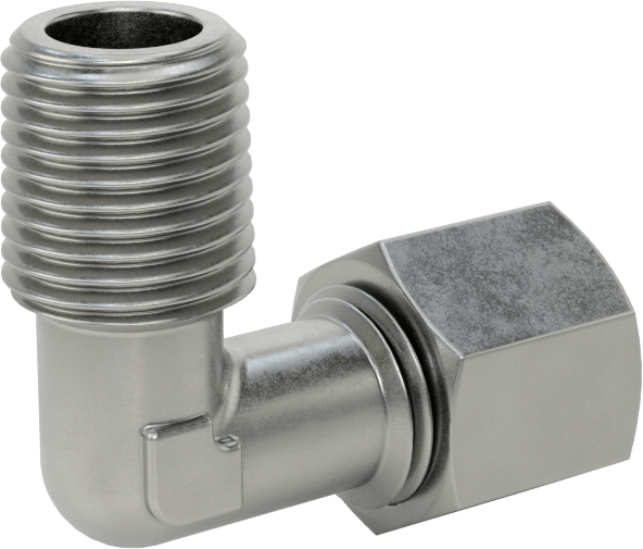 Yüksek Basınçlı Sıkıştırma Bağlantı Elemanı, 90 Derece Dirsek Adaptörü, 6 mm Boru Dış Çapı x 1/4 NPT