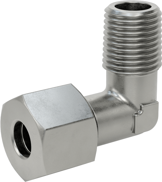 Yüksek Basınçlı Sıkıştırma Bağlantı Elemanı, 90 Derece Dirsek Adaptörü, 8 mm Boru Dış Çapı x 1/4 NPT
