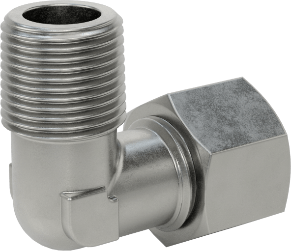 Yüksek Basınçlı Sıkıştırma Bağlantı Elemanı, 90 Derece Dirsek Adaptörü, 10 mm Boru Dış Çapı x 3/8 NPT
