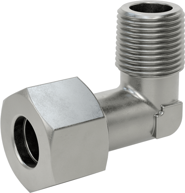 Yüksek Basınçlı Sıkıştırma Bağlantı Elemanı, 90 Derece Dirsek Adaptörü, 12 mm Boru Dış Çap x 3/8 NPT