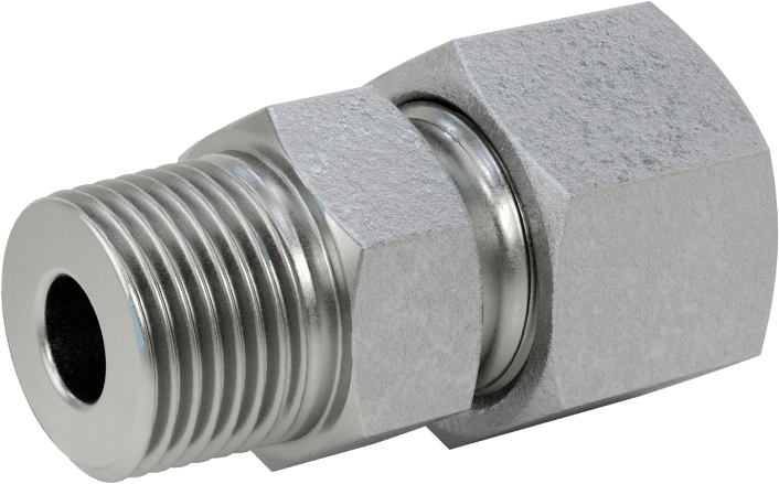 Yüksek Basınçlı Sıkıştırma Bağlantı Elemanı, Düz Adaptör, 10 mm Boru Dış Çapı x 3/8 BSPT