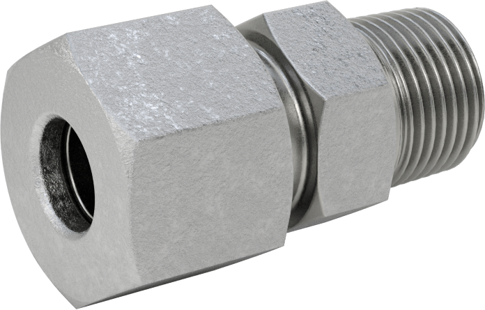 Yüksek Basınçlı Sıkıştırma Bağlantı Elemanı, Düz Adaptör, 10 mm Boru Dış Çapı x 3/8 BSPT
