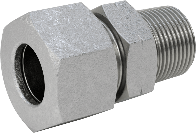 Yüksek Basınçlı Sıkıştırma Bağlantı Elemanı, Düz Adaptör, 20 mm Boru Dış Çapı x 3/4 NPT