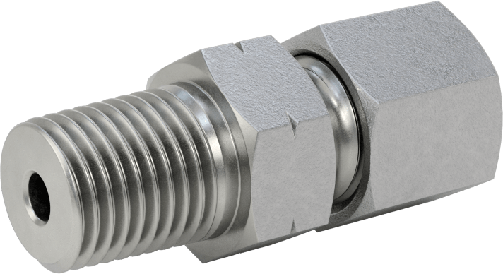 Yüksek Basınçlı Sıkıştırma Bağlantı Elemanı, Düz Adaptör, 6 mm Boru Dış Çapı x 1/4 NPT