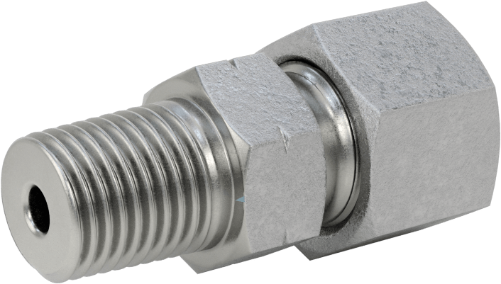 Yüksek Basınçlı Sıkıştırma Bağlantı Elemanı, Düz Adaptör, 8 mm Boru Dış Çapı x 1/4 NPT