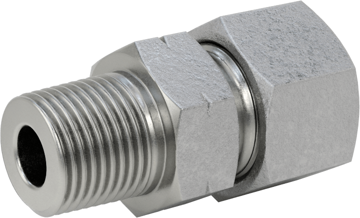 Yüksek Basınçlı Sıkıştırma Bağlantı Elemanı, Düz Adaptör, 12 mm Boru Dış Çap x 3/8 NPT