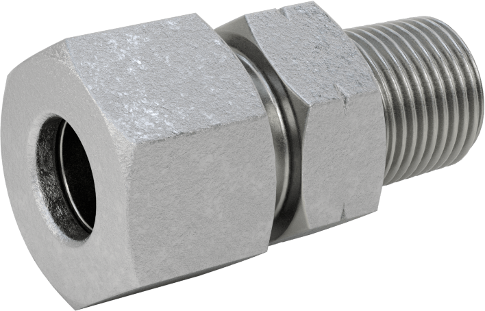 Yüksek Basınçlı Sıkıştırma Bağlantı Elemanı, Düz Adaptör, 12 mm Boru Dış Çap x 3/8 NPT