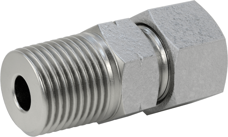 Yüksek Basınçlı Sıkıştırma Bağlantı Elemanı, Düz Adaptör, 12 mm Boru Dış Çapı x 1/2 NPT