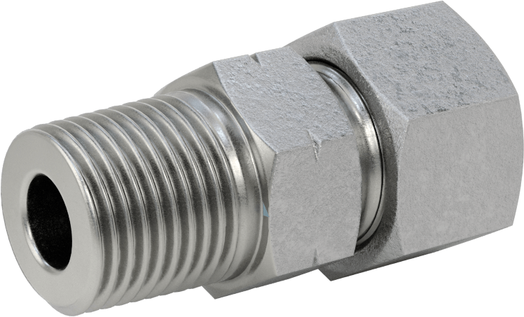 Yüksek Basınçlı Sıkıştırma Bağlantı Elemanı, Düz Adaptör, 14 mm Boru Dış Çapı x 1/2 NPT