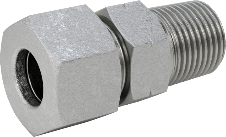 Yüksek Basınçlı Sıkıştırma Bağlantı Elemanı, Düz Adaptör, 14 mm Boru Dış Çapı x 1/2 NPT