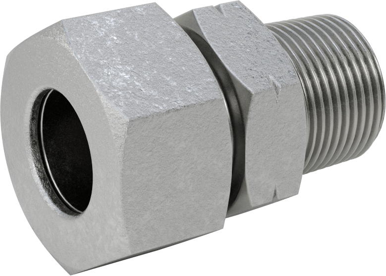Yüksek Basınçlı Sıkıştırma Bağlantı Elemanı, Düz Adaptör, 25 mm Boru Dış Çapı x 1 NPT