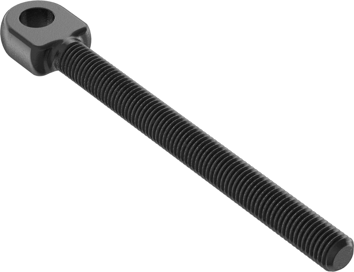 Düz Omuzlu Çubuk Ucu Cıvatası, M12 x 1,75 mm Diş, 150 mm Şaft Merkez Uzunluğu