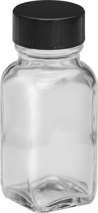 Kare Cam Kavanoz, Kare 1 FL oz/30 ml Kapasite