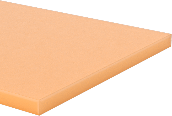 Aşınmaya Dayanıklı Poliüretan Kauçuk Şerit, Kehribar, 2" x 48", 1/8" Kalınlık