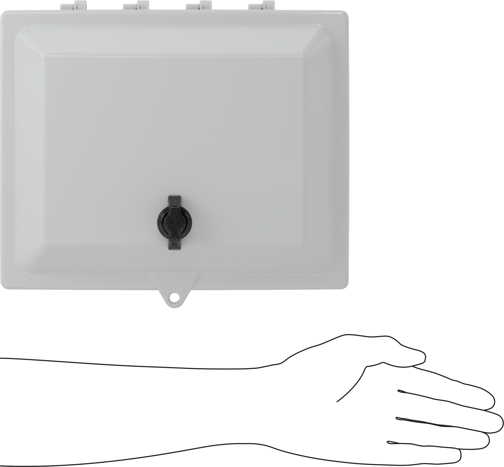 Muhafazalar için HMI Kapağı, Bükümlü mandal kapatma, 13-1/8“ Yükseklik x 11-3/8” Genişlik