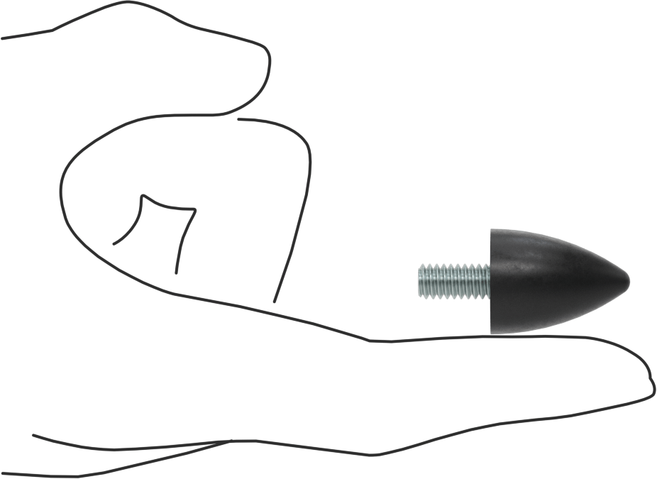 Yük Dereceli Takviyeli Doğal Kauçuk Tampon, Çelik Taban Plakası ve 1/4"-20 Saplama ile, 1" Yükseklik, Durometre 70A