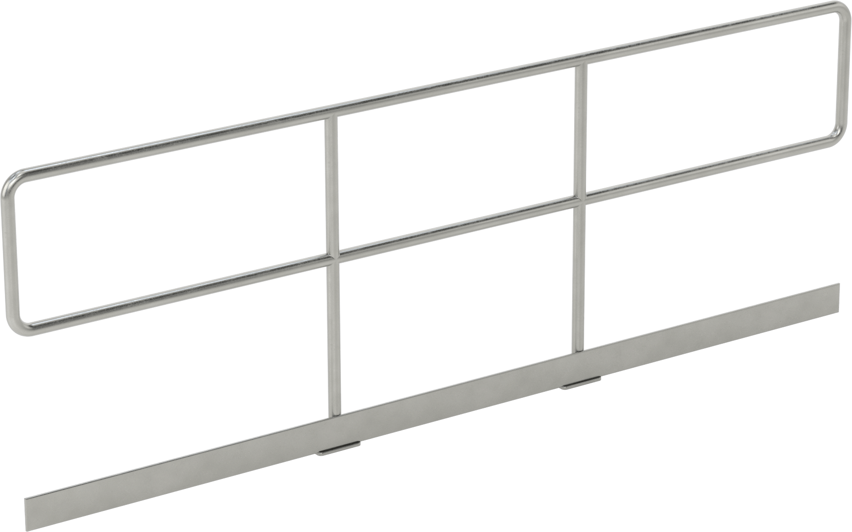 Hızlı Kurulumlu Güvenlik Korkuluğu, Ayaklıklı Çelik, Yuvarlak Köşeler, 10'1-1/2" Uzunluk