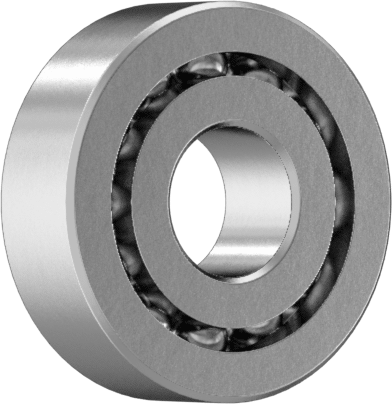 Yüksek Hassasiyetli 440C Paslanmaz Çelik Bilyalı Rulman, Açık, Numara R3, 3/16" Mil Çapı için, 45000 rpm Maksimum Hız