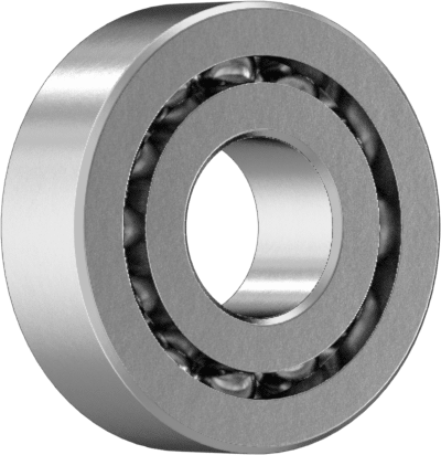 Yüksek Hassasiyetli 440C Paslanmaz Çelik Bilyalı Rulman, Açık, Numara R4, 1/4" Mil Çapı için, 36000 rpm Maksimum Hız