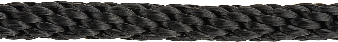 Şok Emici Halat - Kaldırma Amaçlı Değildir, Düzleştirmeyin, 1/4" Çap, 90 lbs. Kapasite, Siyah