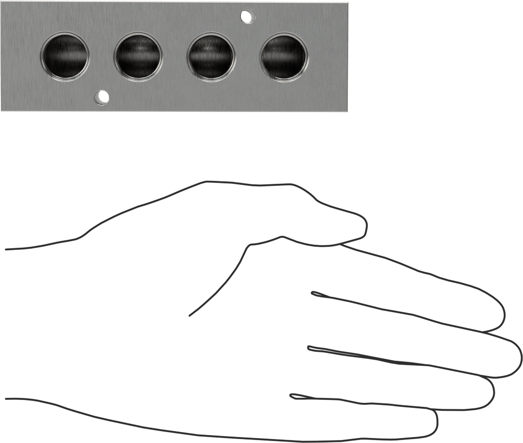 Dik Açılı Akış Dikdörtgen Manifold, Temizlenmiş ve Torbalı, 4 Çıkış, 1/2 NPT x 3/8 NPT