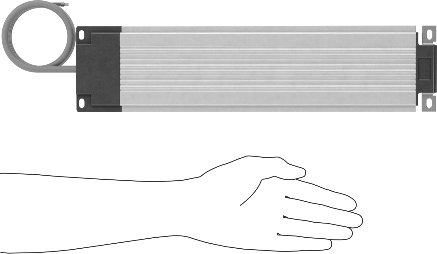 Gömme Montajlı Muhafaza Alan Isıtıcısı, 120V AC, 340 Btu/hr.