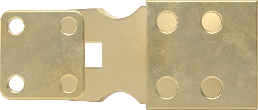 Asma Kilitli Mandal, 2-7/8“ x 1” x 1/8" kol ile, Parlatılmış Pirinç