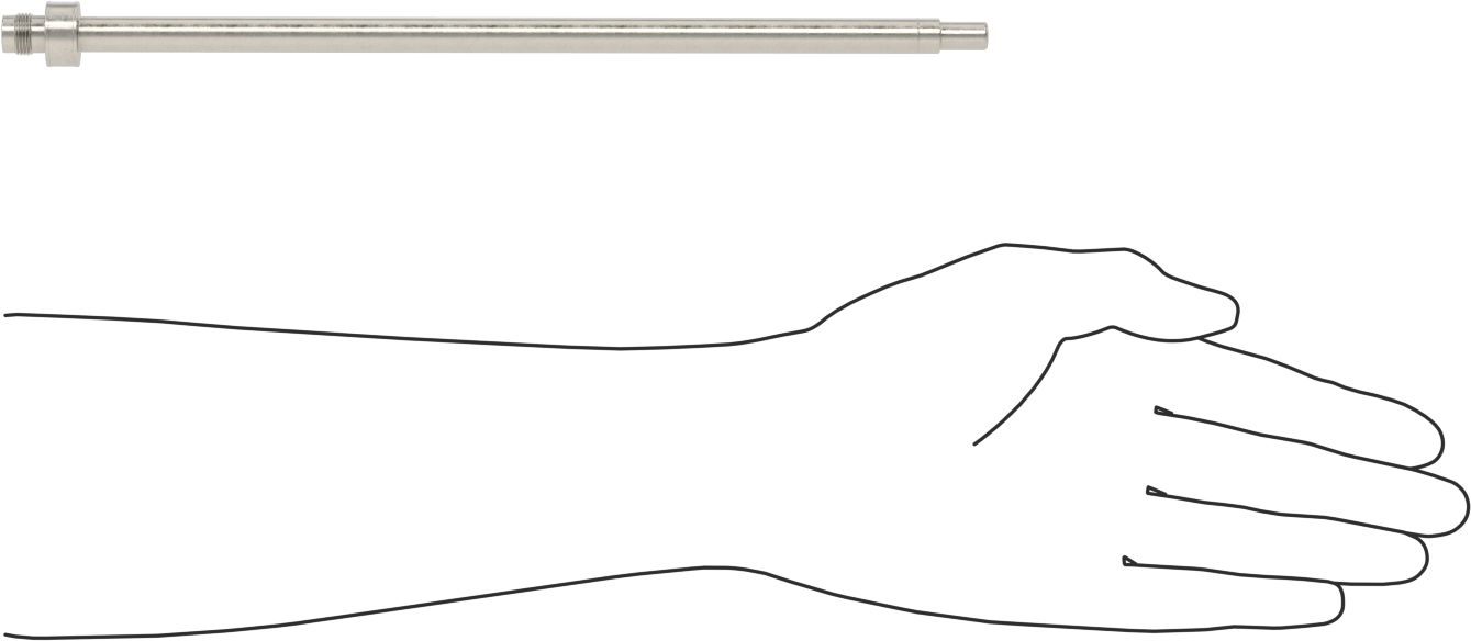 Sıvılar ve Gazlar için RTD Probu, 316L Paslanmaz Çelik Prob, 100 Ohm, 10-1/4" Uzunluk, 3/8" Çap