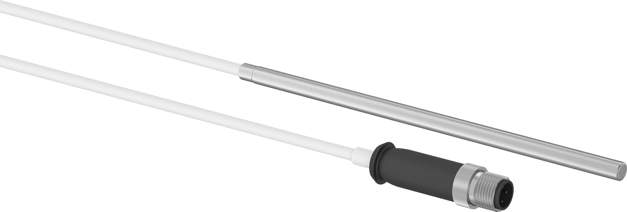 Sıvılar ve Gazlar için RTD Probu, 316 Paslanmaz Çelik Prob, 100 Ohm, 5-7/8" Uzunluk, 1/4" Çap, Kablo ile