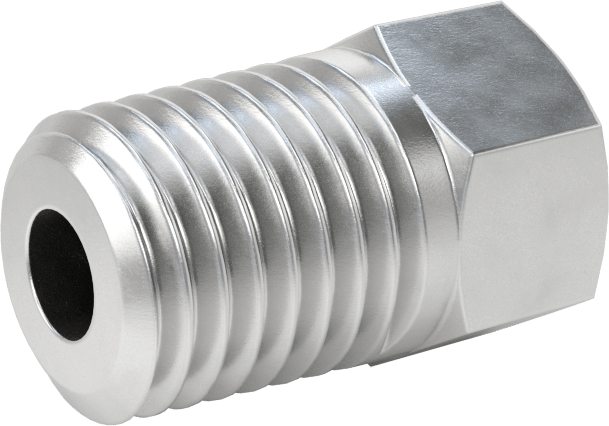Düşük Basınçlı Alüminyum Tapa, Dış Altıgen, 1/16 NPT