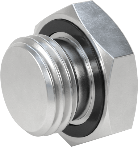Sınıf 150 Alüminyum Tapa, Dış Altıgen, 9/16"-18 UNF