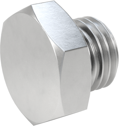Sınıf 150 Alüminyum Tapa, Dış Altıgen, 7/16"-20 UNF