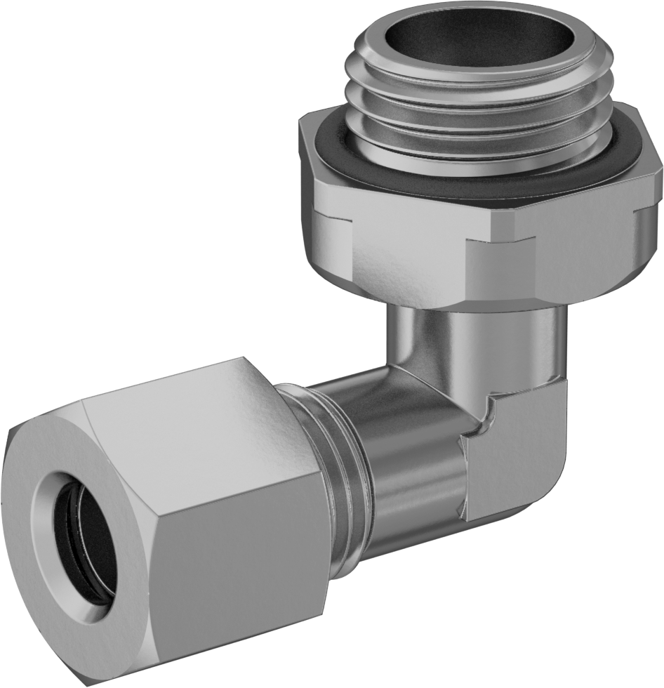 Hava ve Su için Pirinç Sıkıştırma Tüp Bağlantısı, Buna-N O-Ringli Dirsek, 6 mm Boru Dış Çapı x 1/4 BSPP Erkek