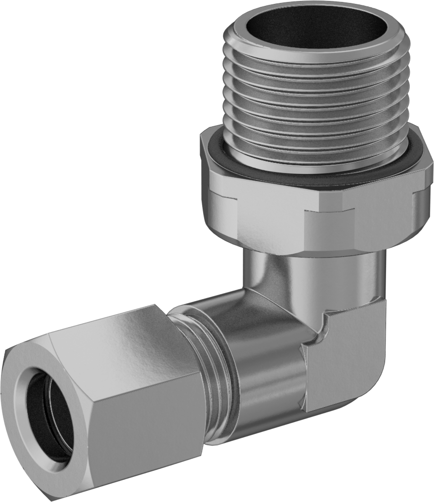 Hava ve Su için Pirinç Sıkıştırma Tüp Bağlantısı, Buna-N O-Ringli Dirsek, 8 mm Boru Dış Çapı x 3/8 BSPP Erkek