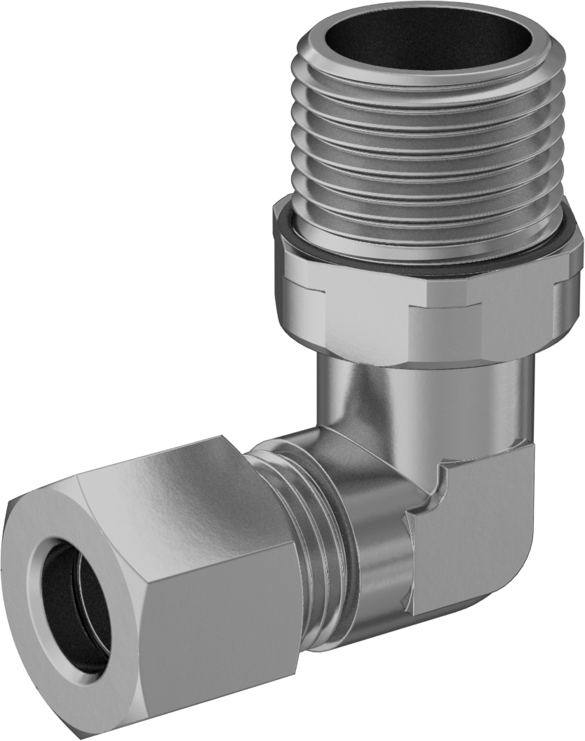 Hava ve Su için Pirinç Sıkıştırma Tüp Bağlantısı, Buna-N O-Ringli Dirsek, 10 mm Boru Dış Çap x 1/2 BSPP Erkek