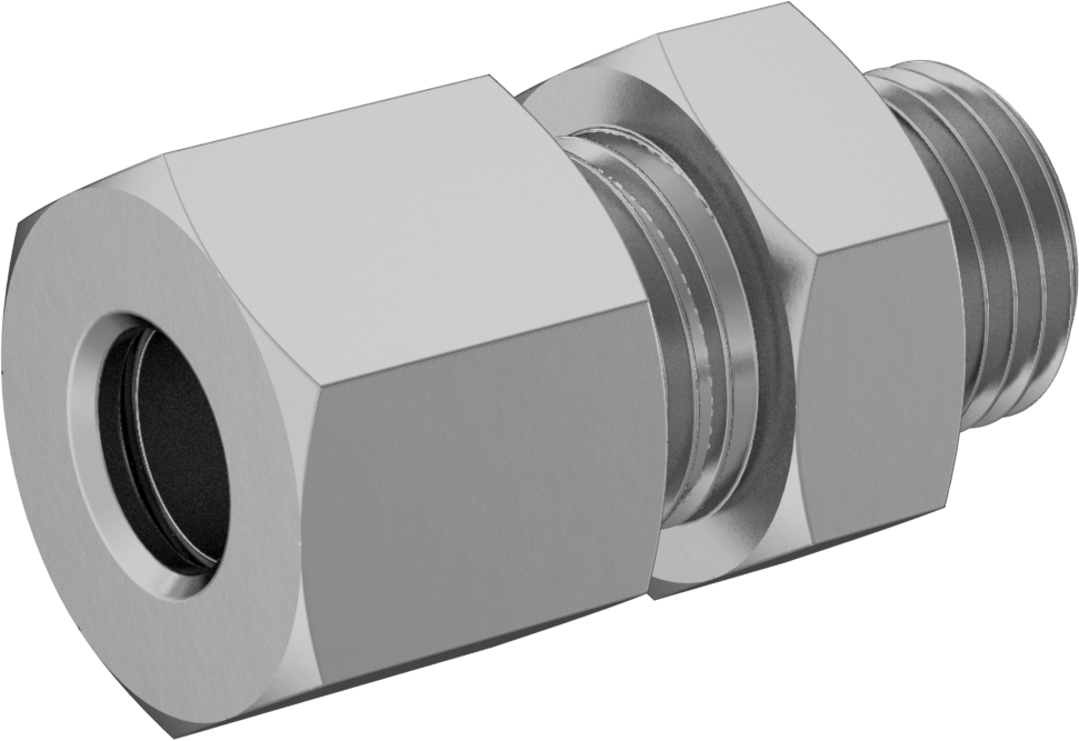 Hava ve Su için Pirinç Sıkıştırma Tüp Bağlantısı, 6 mm Boru Dış Çapı x 1/8 BSPP Erkek için Düz Adaptör