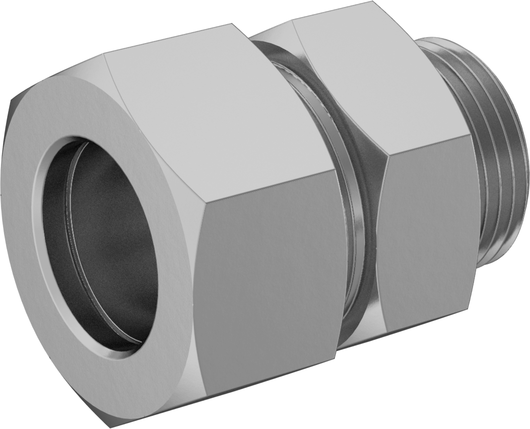 Hava ve Su için Pirinç Sıkıştırma Tüp Bağlantısı, 22 mm Dış Çaplı Boru x 3/4 BSPP Erkek için Düz Adaptör