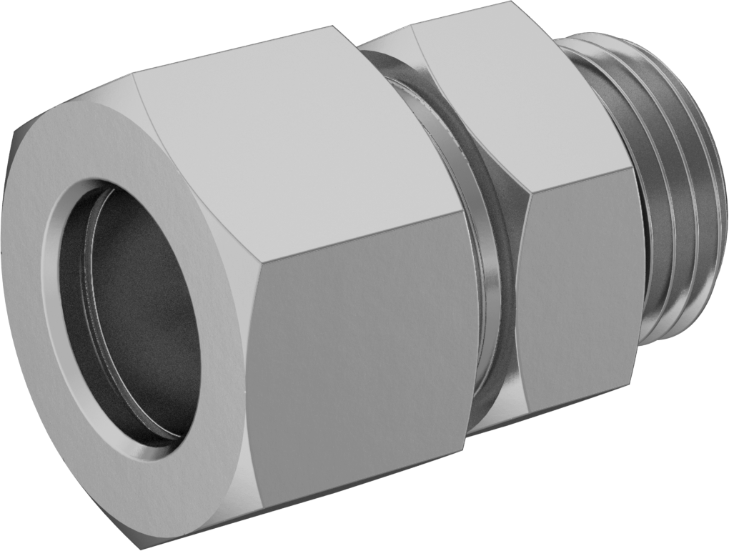 Hava ve Su için Pirinç Sıkıştırma Tüp Bağlantısı, 16 mm Boru Dış Çapı x 1/2 BSPP Erkek için Düz Adaptör