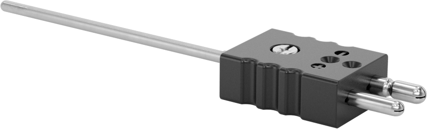 Sıvılar ve Gazlar için Termokupl Probu, Tip J, Yuvarlak Pimli Konektör, 3“ Uzunluk x 1/8” Çaplı Prob