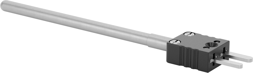 Sıvılar ve Gazlar için Termokupl Probu, Tip J, Düz Pimli Mini, 3“ Uzunluk x 3/16” Çaplı Prob