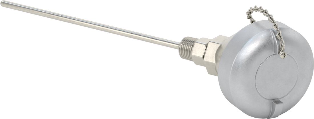 Sıvılar ve Gazlar için Dişli Termokupl Probu, NEMA 4 Bağlantı Başlığı, Tip J, 8-1/2“ Uzunluk x 1/4” Çap