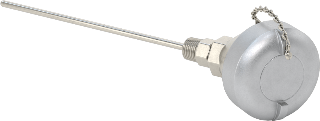Sıvılar ve Gazlar için Dişli Termokupl Probu, NEMA 4 Bağlantı Başlığı, Tip K, 8-1/2“ Uzunluk x 1/4” Çap