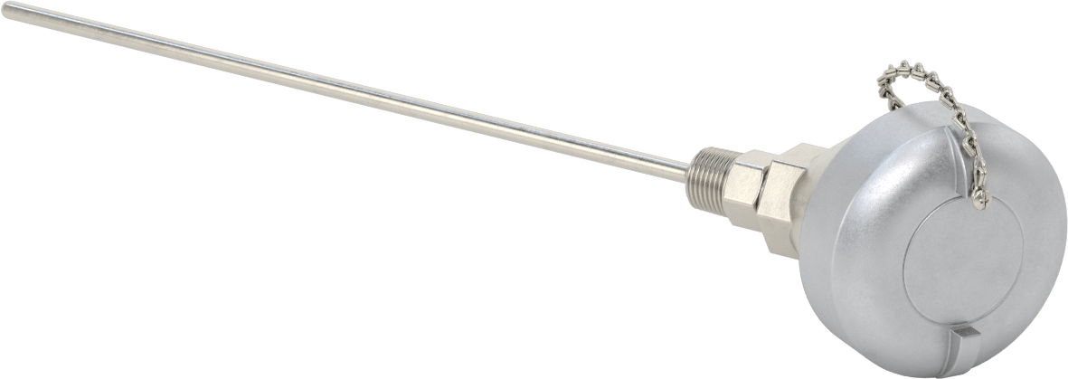 Sıvılar ve Gazlar için Dişli Termokupl Probu, NEMA 4 Bağlantı Başlığı, Tip T, 11-1/2“ Uzunluk x 1/4” Çap