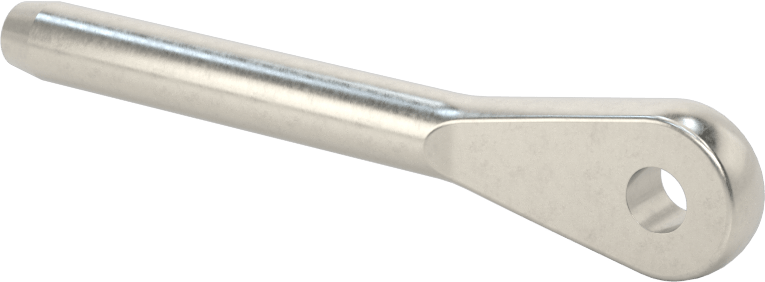 Halka Uçlu Makara Sıkma Tel Halat Uç Bağlantısı, Kaldırma Amaçlı Değildir, 18-8 Paslanmaz Çelik, 1/8" halat çapı için
