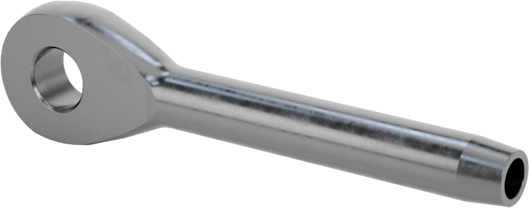 Halka Uçlu Makara Sıkma Tel Halat Uç Bağlantısı, Kaldırma Amaçlı Değildir, 316 Paslanmaz Çelik, 1/8" halat çapı için