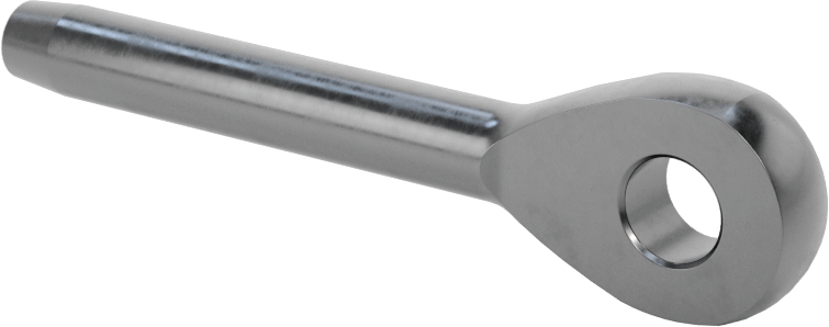 Halka Uçlu Makara Sıkma Tel Halat Uç Bağlantısı, Kaldırma Amaçlı Değildir, 316 Paslanmaz Çelik, 1/8" halat çapı için