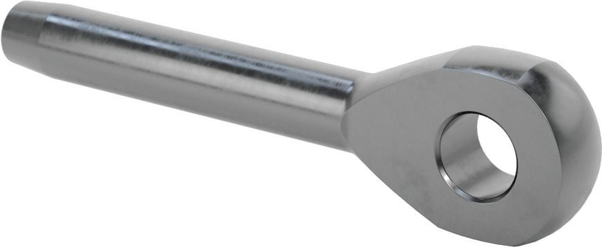 Halka Uçlu Makara Sıkma Tel Halat Uç Bağlantısı, Kaldırma Amaçlı Değildir, 316 Paslanmaz Çelik, 1/4" Halat Çapı için
