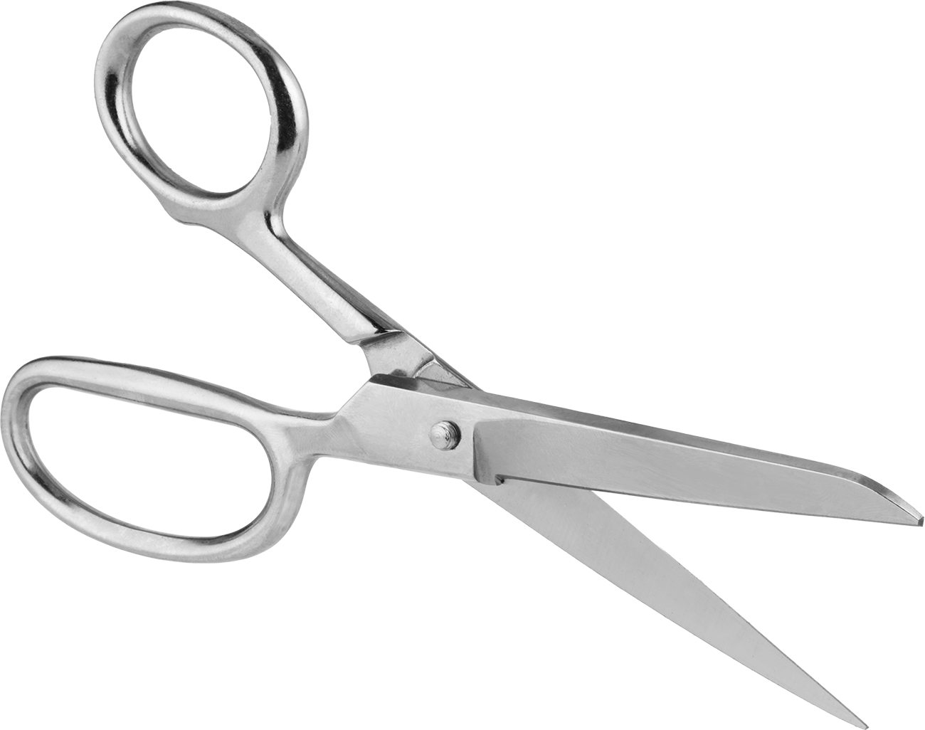 Tamamen Metal Makas, Düz Tutamak, 6-1/8" Toplam Uzunluk, Krom Kaplı Çelik Bıçak